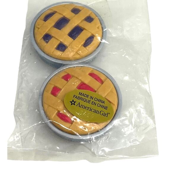 NEW American Girl PIES + JAM TIN LIDS Blueberry Cherry 6PC Food Accessory Set - Picture 8 of 8